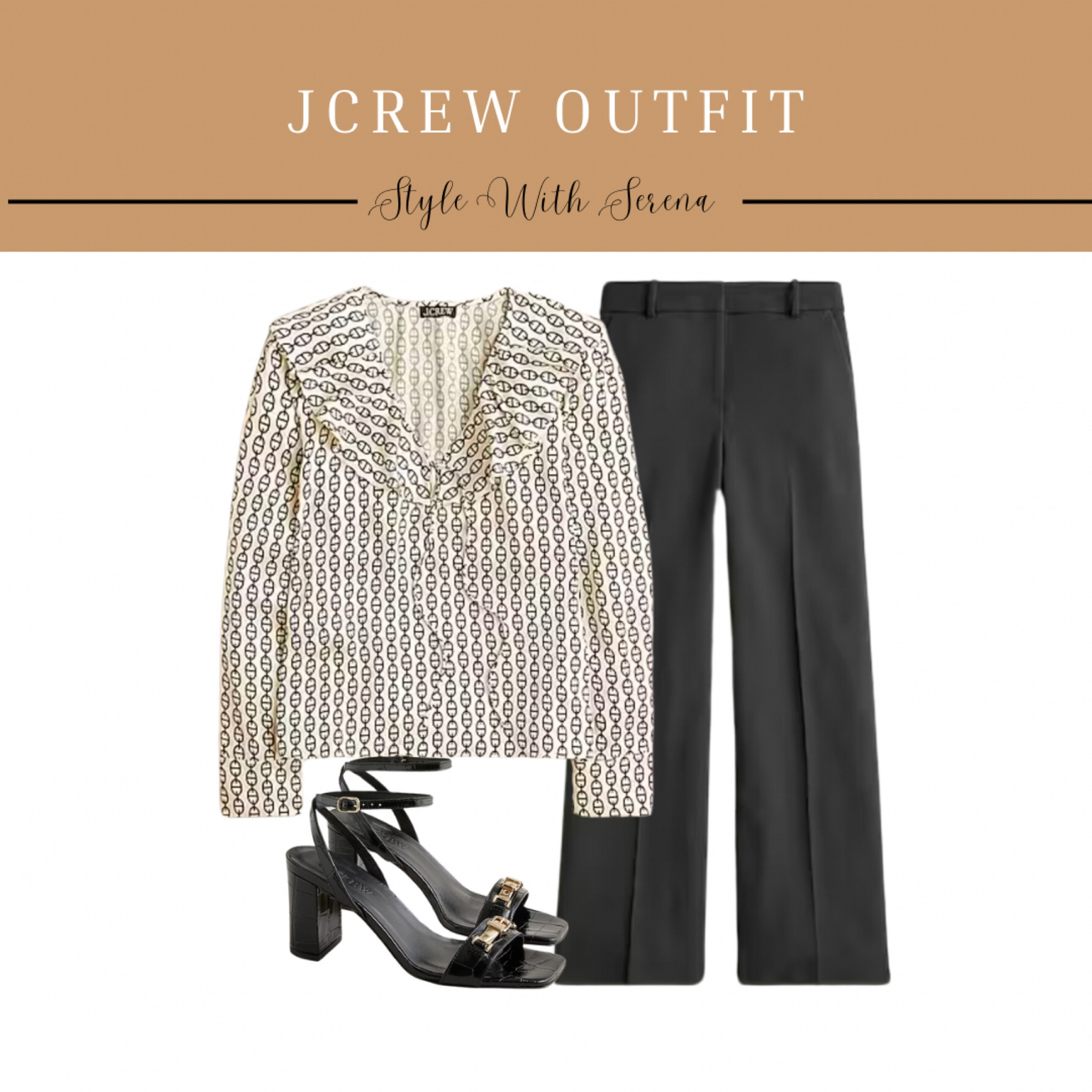 Jcrew outfit! Fall outfit, fall blouse, black pants, work pants, work wear, heels 

#LTKSeasonal #LTKWorkwear #LTKOver40