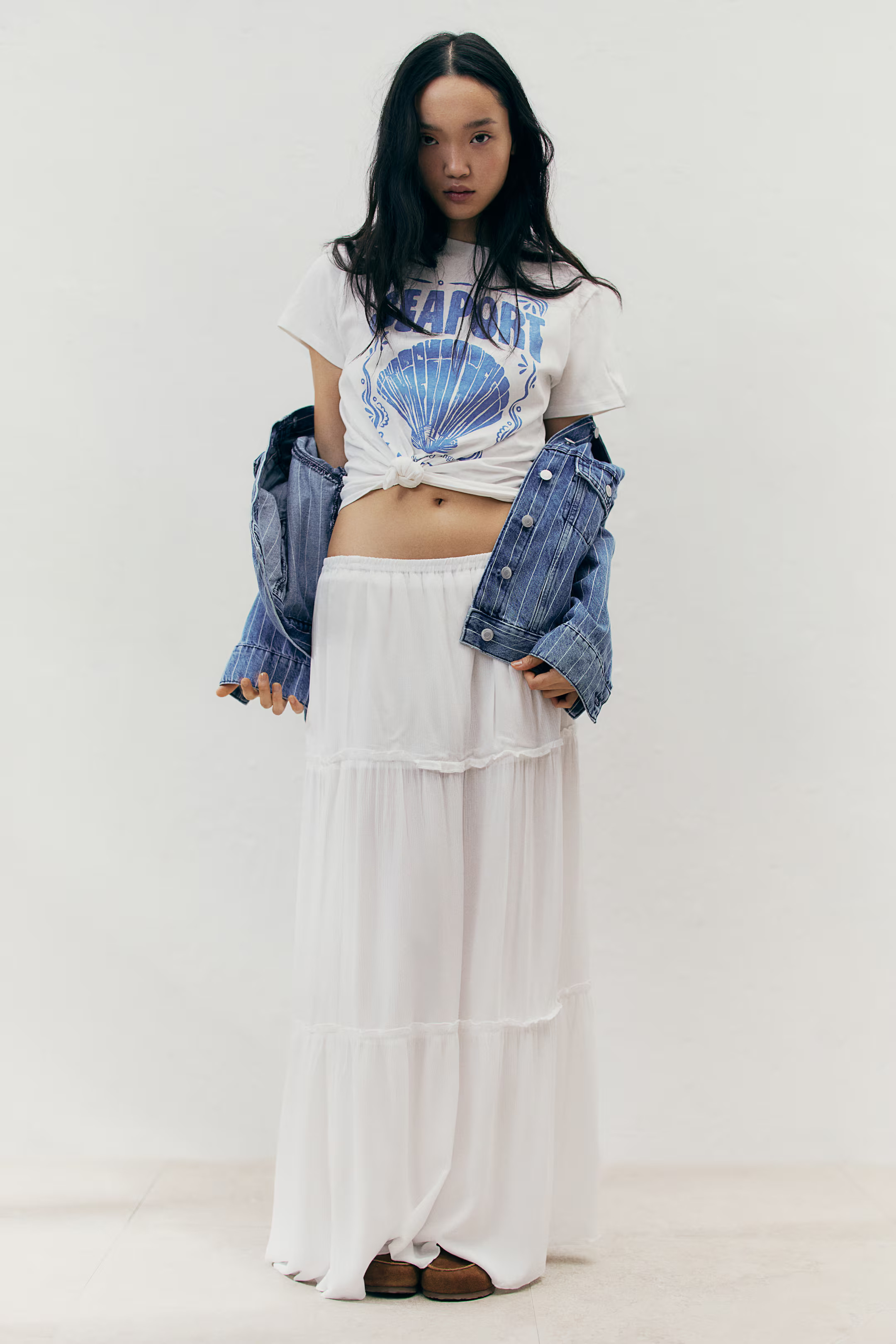 Crinkled maxi skirt | H&M (UK, MY, IN, SG, PH, TW, HK)