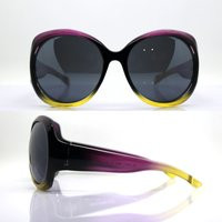 Big Round Cat Eye Oversize Sunglasses Woman Milticolour Shaded Black Yellow Purple Frame Lens Boho H | Etsy (US)