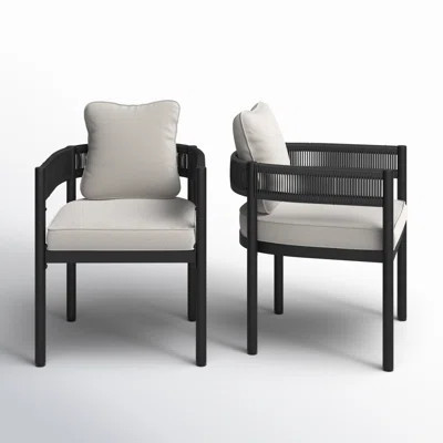 Outdoor Dining Chair With Cushions Set Of 2 | Wayfair North America