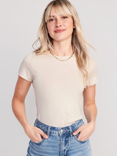 Bestee Cropped Crew-Neck T-Shirt | Old Navy (US)