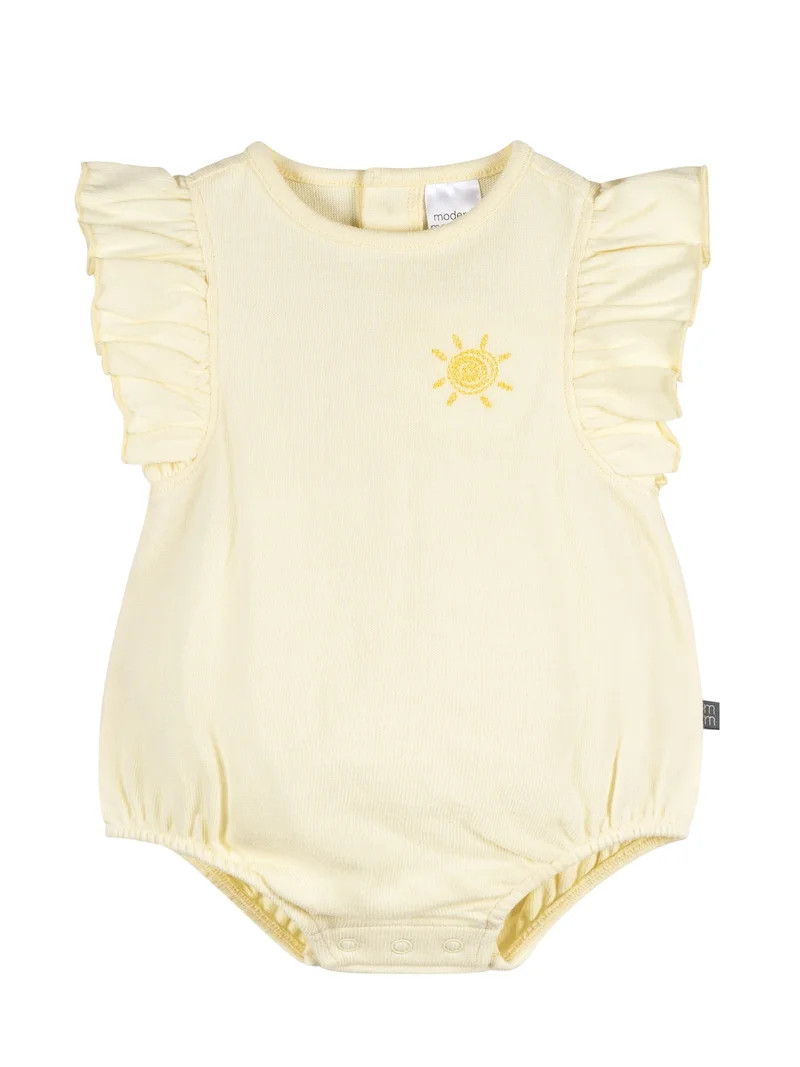 Modern Moments by Gerber Baby Girl Organic Dumpling Romper, Sizes 0/3 Months - 24 Months | Walmart (US)