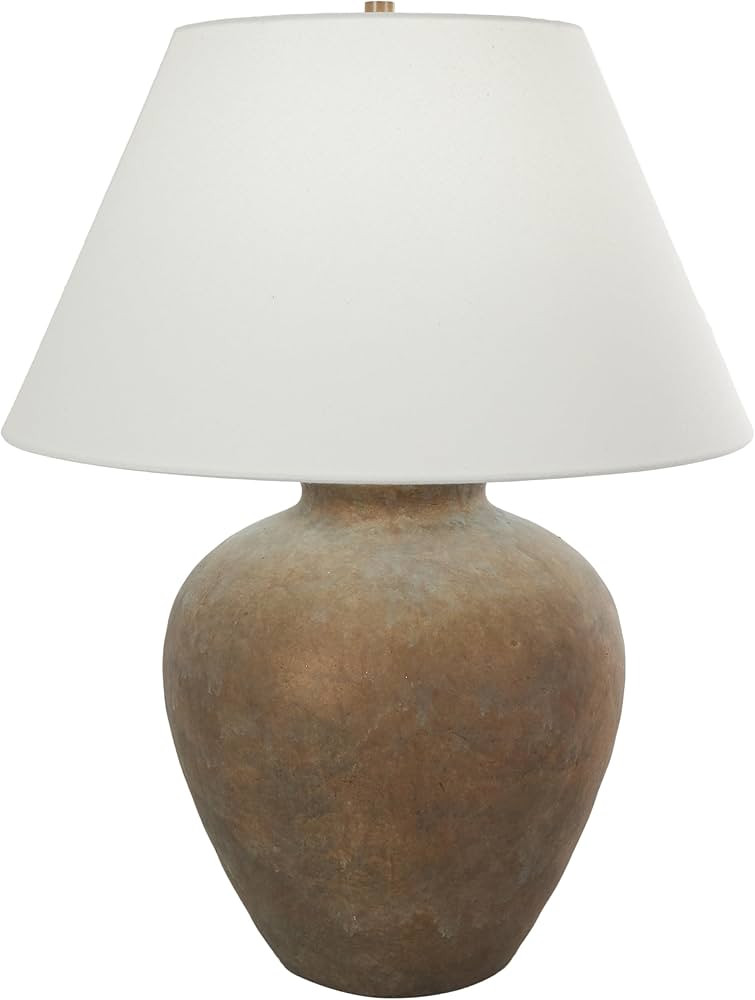 Deco 79 Ceramic Room Table Lamp Antique Style Pot Vase Accent Lamp with White Drum Shade, Lamp 20... | Amazon (US)