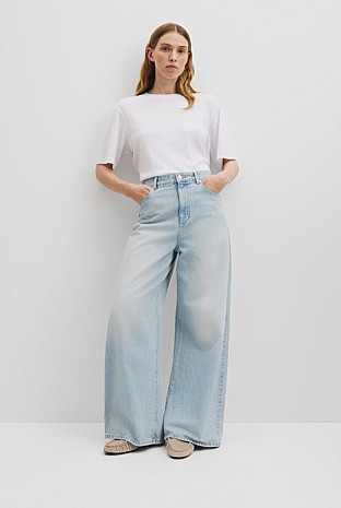 Curved Wide Leg Jean | Country Road