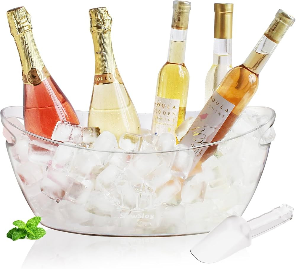 Ice Buckets for Parties, 5.5L Acrylic Champagne Bucket, Plastic Tub for Cocktail Bar, Ice Bucket ... | Amazon (US)