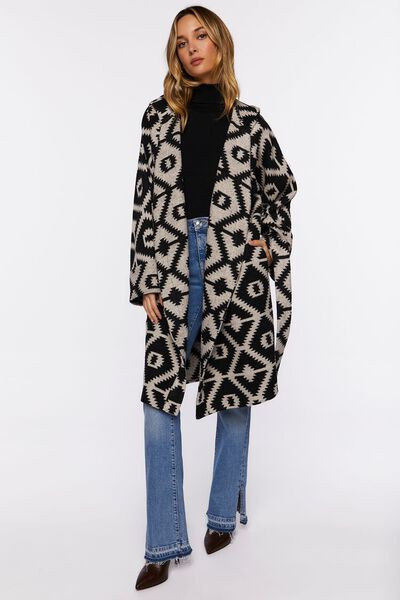 Belted Geo Duster Coat | Forever 21 | Forever 21 (US)