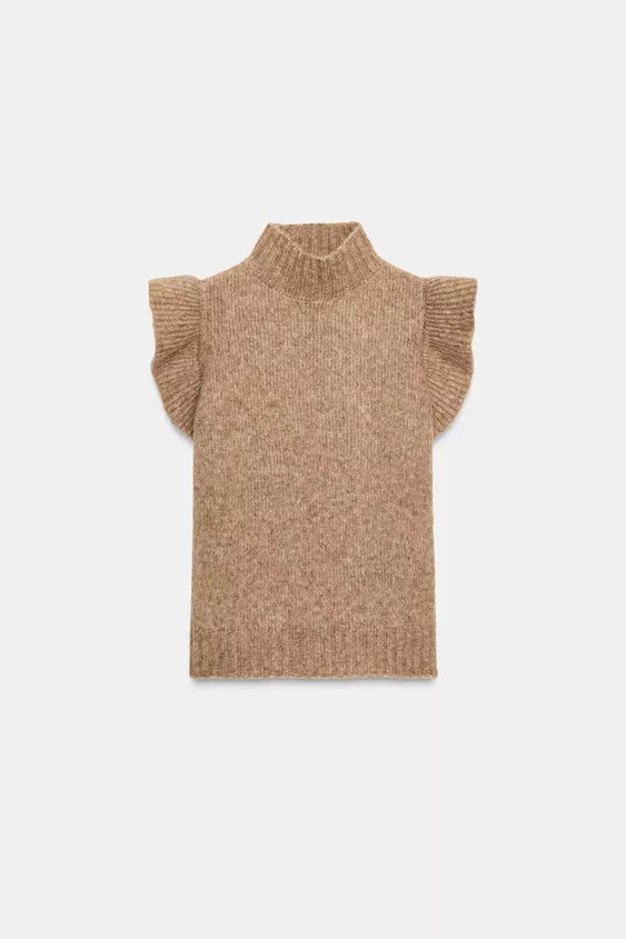 WOOL VEST WITH RUFFLES | Zara US