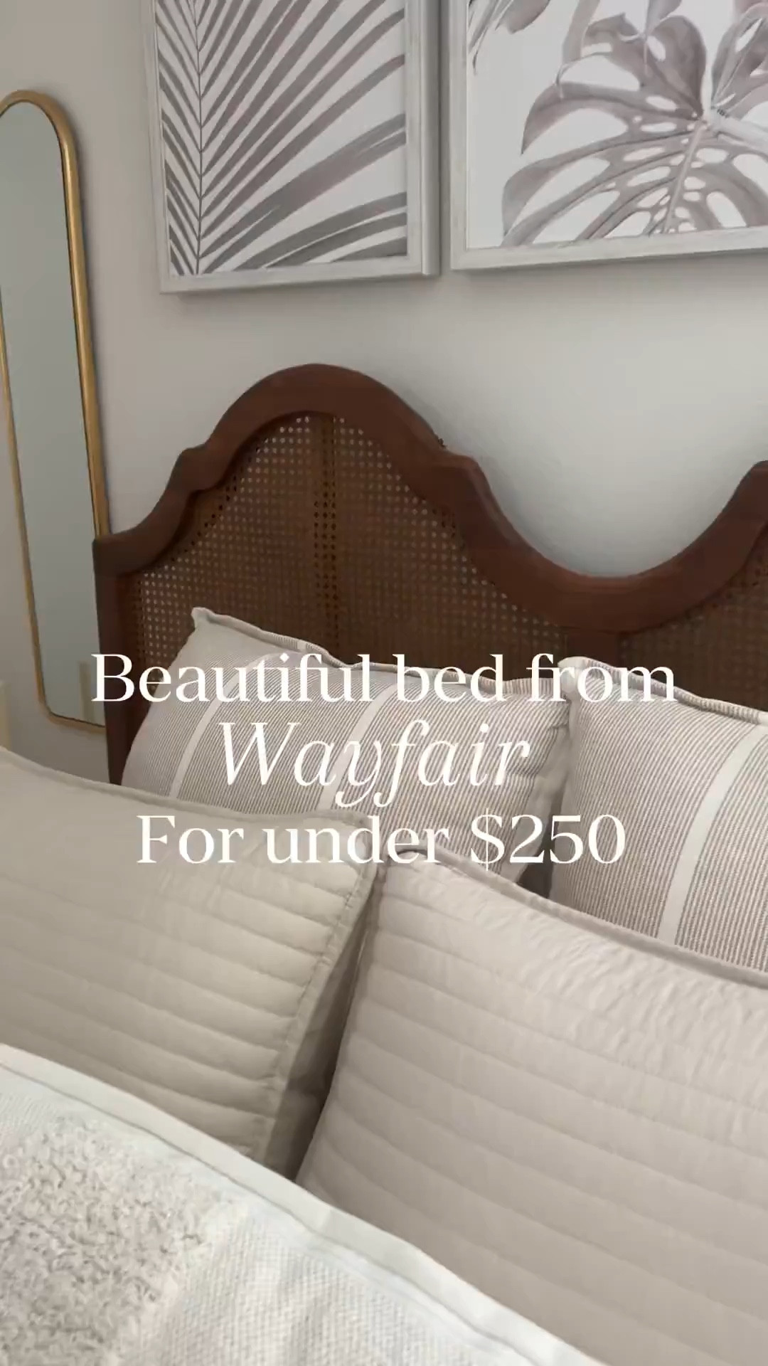 Cane headboard guest bedroom idea that looks high-end for less.

This stained cane headboard in our guest room was about $250 and completely changed the look of the bed. We just attached it to a simple frame and suddenly the whole space feels much more custom.

I linked the headboard plus the other pieces in this room — the mirror, bedding, rug, side table, and a bed frame that works perfectly with this headboard if you want to recreate the look.

It’s one of my favorite tricks for making a bedroom feel designer without buying a whole new bed.


@Wayfair 

#LTKHome