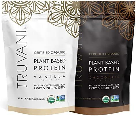 Truvani Plant Based Protein Powder - USDA Certified Organic, Vegan, Non-GMO, Dairy Free, Soy Free, & | Amazon (US)