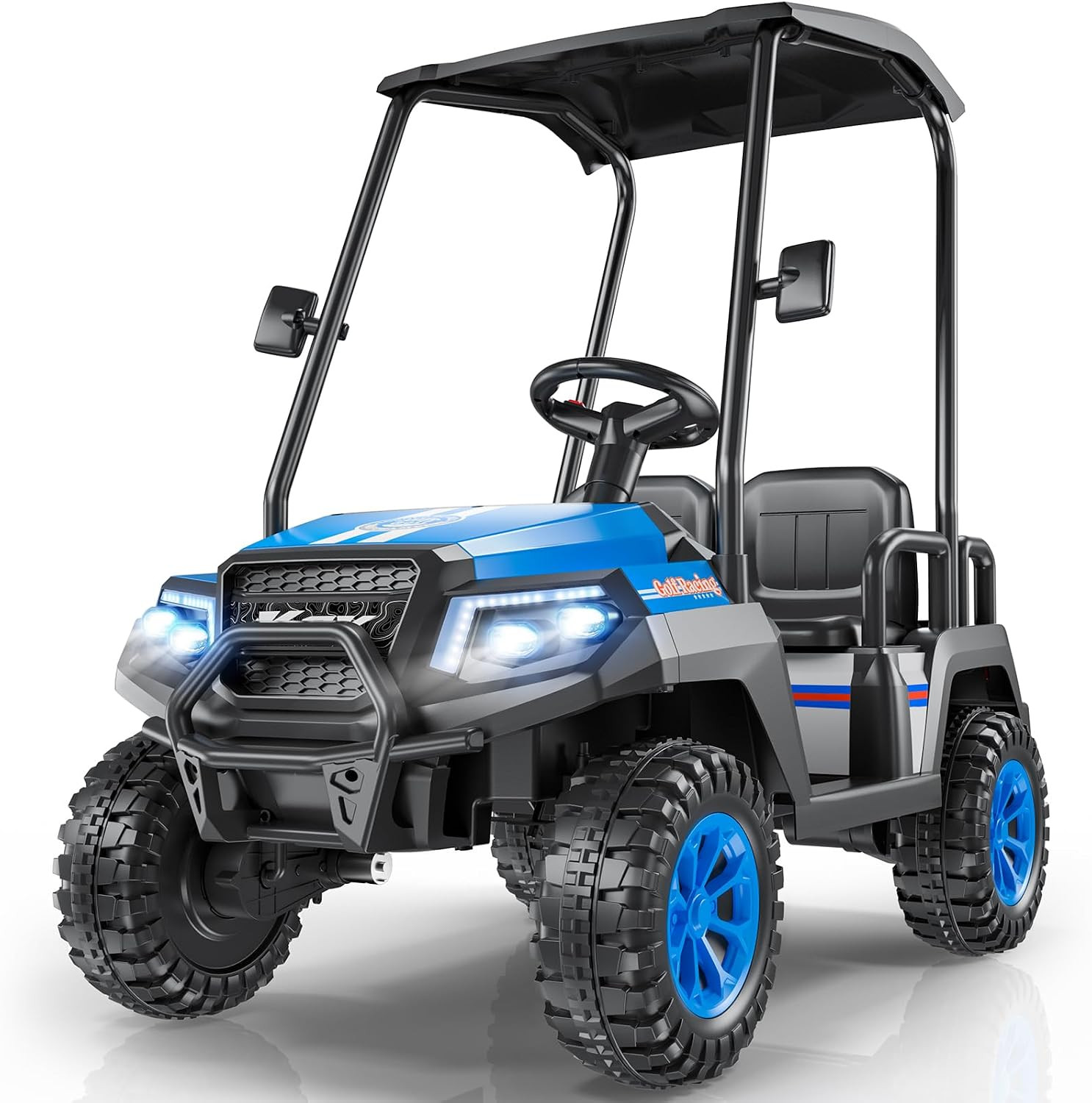 24V 4-Seater Ride-On Car for Kids, 4WD Kids Golf Cart w/Suspension | Amazon (US)