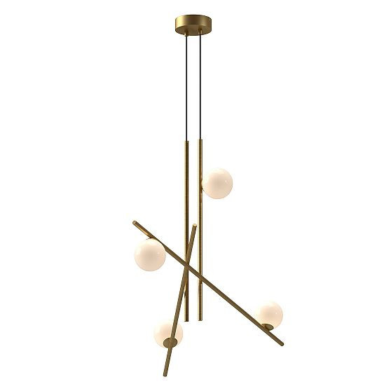 Araminta LED Chandelier, 32"", Brushed Gold/Glossy Opal | West Elm (US)