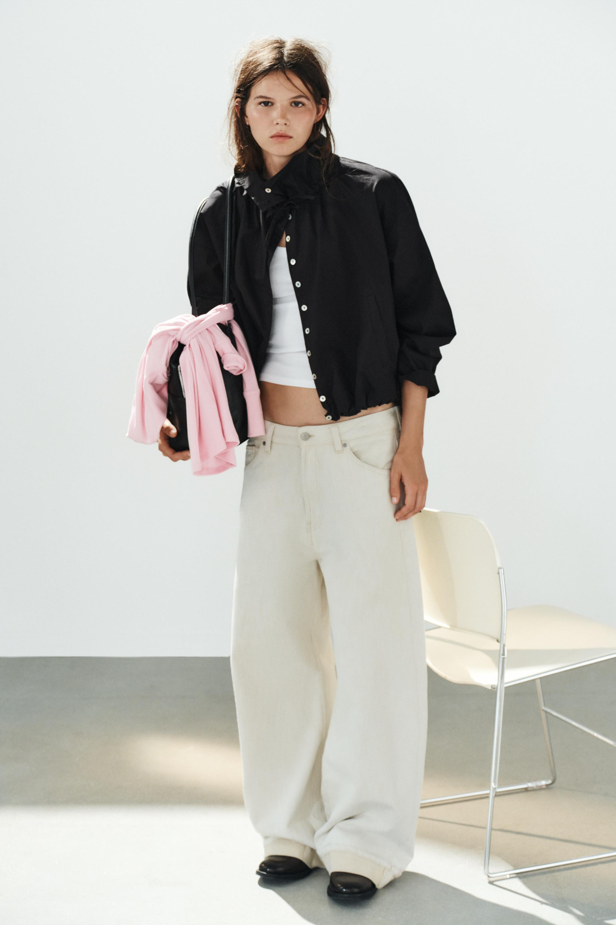 COTTON TIE-DETAIL JACKET | Zara US