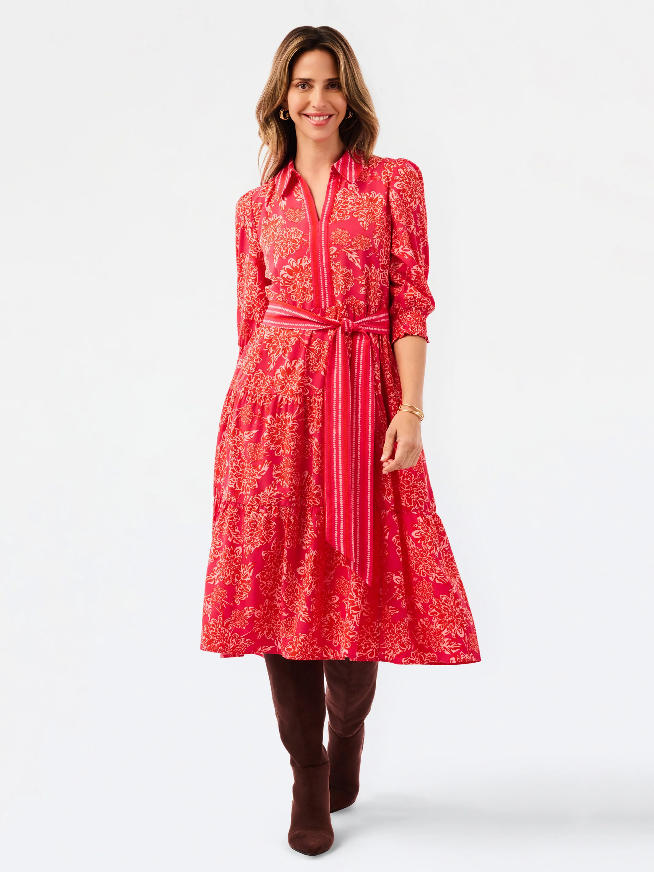 Eleanor Dress | Drift Blooms Pink | Mary Square