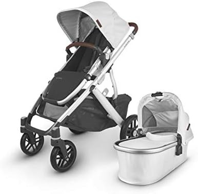 UPPAbaby VISTA V2 Stroller - BRYCE (white marl/silver/chestnut leather) | Amazon (US)