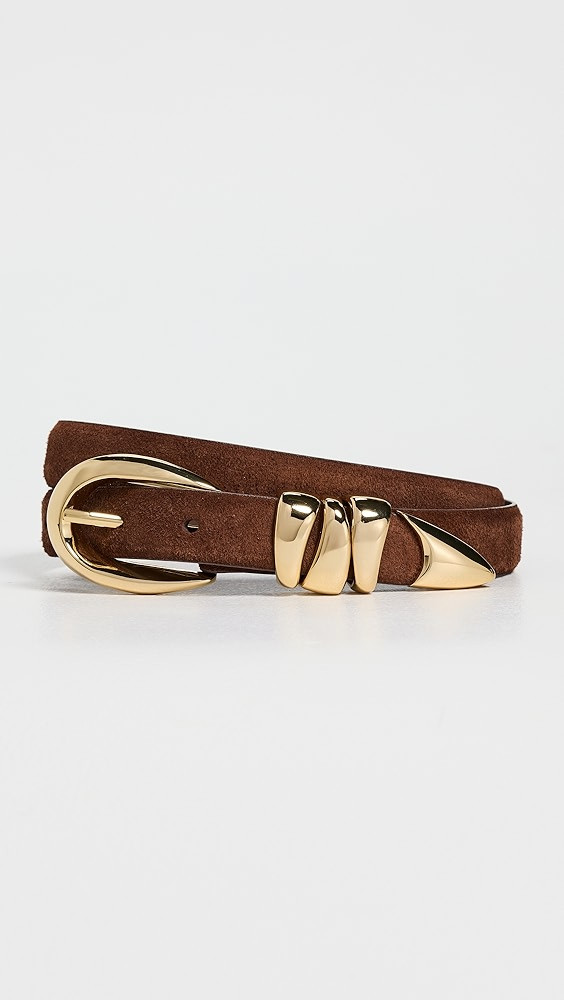 Triple Metal Keeper Suede Belt | Shopbop