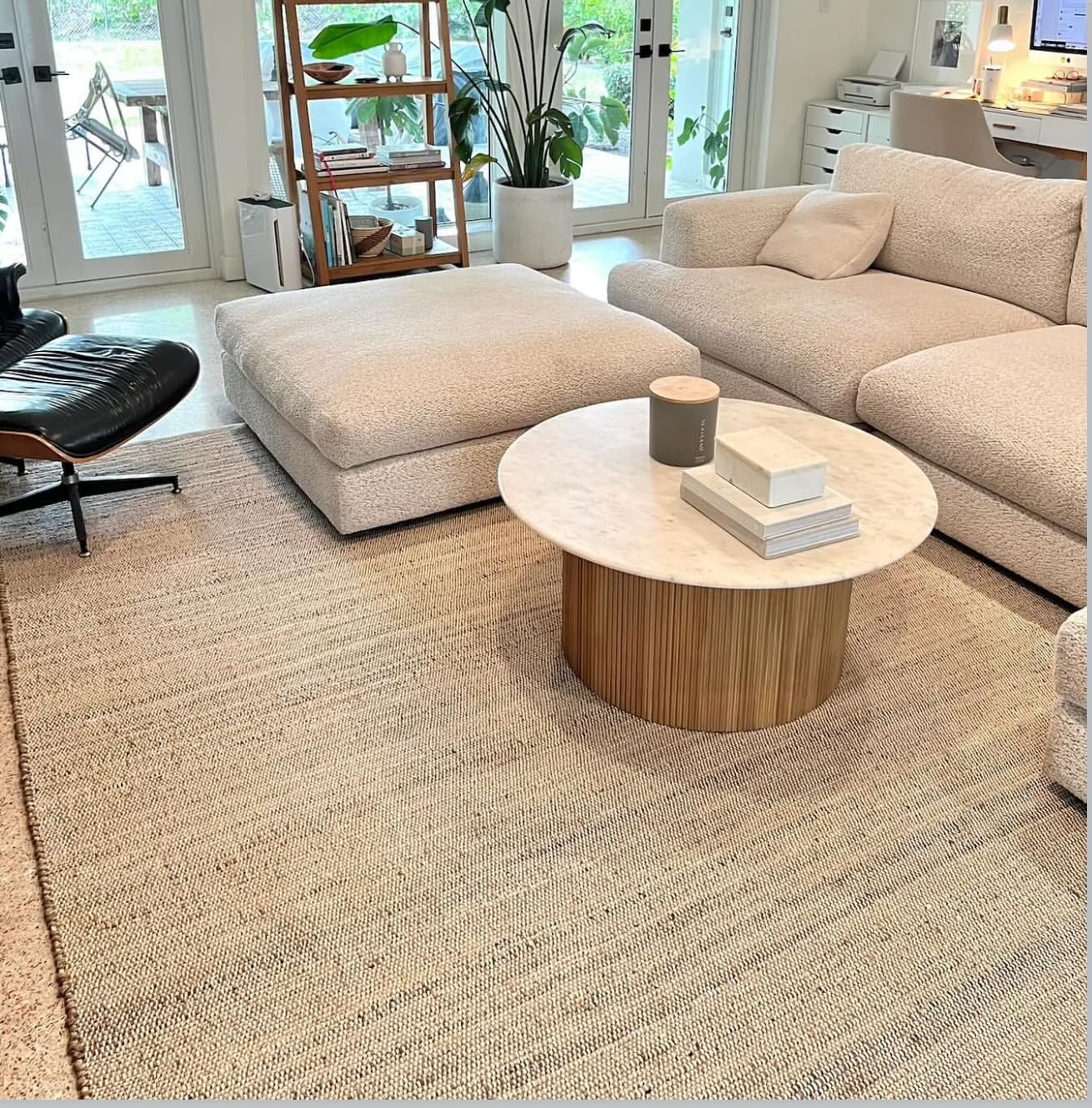 S & L Homes Jute Cotton Hand Woven Natural Farmhouse Area Rug for Living Room - Rustic Vintage Bo... | Amazon (US)