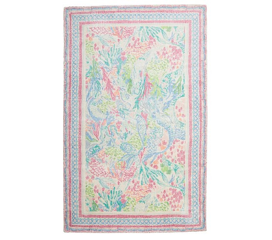 Lilly Pulitzer Mermaid Cove Rug | Pottery Barn Kids