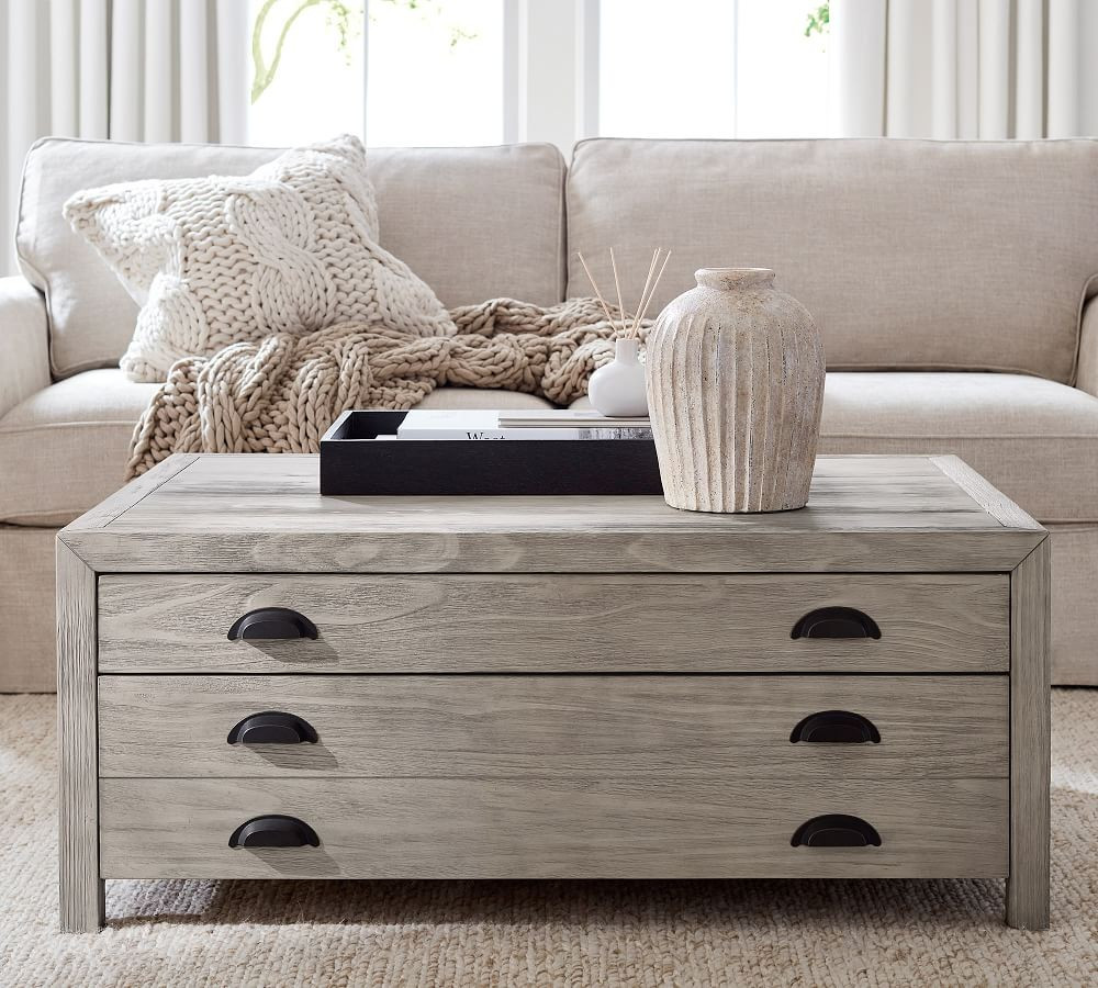 Architect's 44" Reclaimed Wood Coffee Table | Pottery Barn (US)