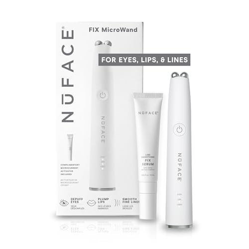 NuFACE FIX MicroWand Microcurrent Facial Device, FDA Cleared - Eyes, Lips & Lines Treatment with Serum Activator - Lip Plumper, Eye Depuffing Wand, Wrinkle & Smile Line Reducer, 3 On-the-Go Modes | Amazon (US)