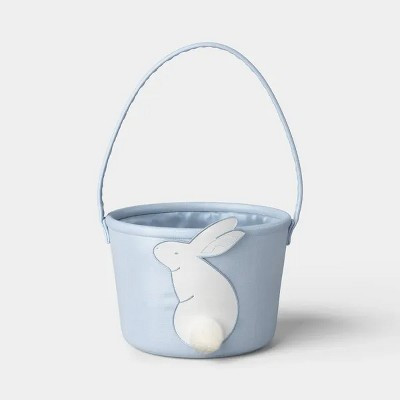 Easter Basket Embroidered Bunny Fabric, Classic Gingham Easter Bucket Bag for Easter Egg Hunts Party Favor Decorations | Target
