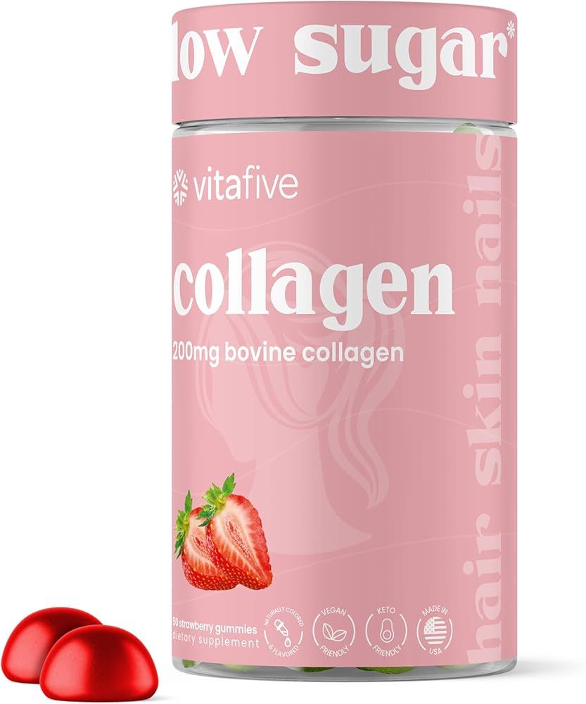 Collagen Gummies - Hair, Skin, and Connective Tissue Support - Gluten Free (50 Ct) | Amazon (US)