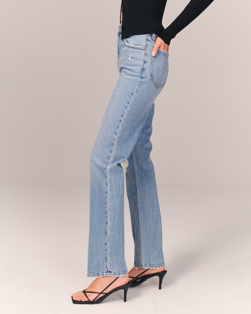 90s Ultra High Rise Straight Jeans | Abercrombie & Fitch (US)