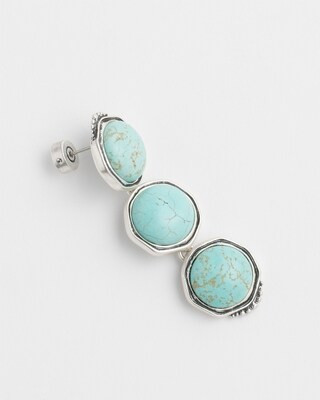 No Droop™ Turquoise Howlite Linear Earrings | Chico's