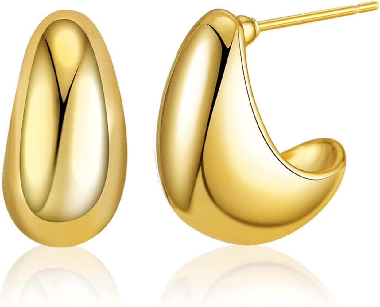 Sonateomber Gold Crystal Hoop Huggie Earrings for Women Girls - Trendy Unique Sparkly Rhinestone ... | Amazon (CA)