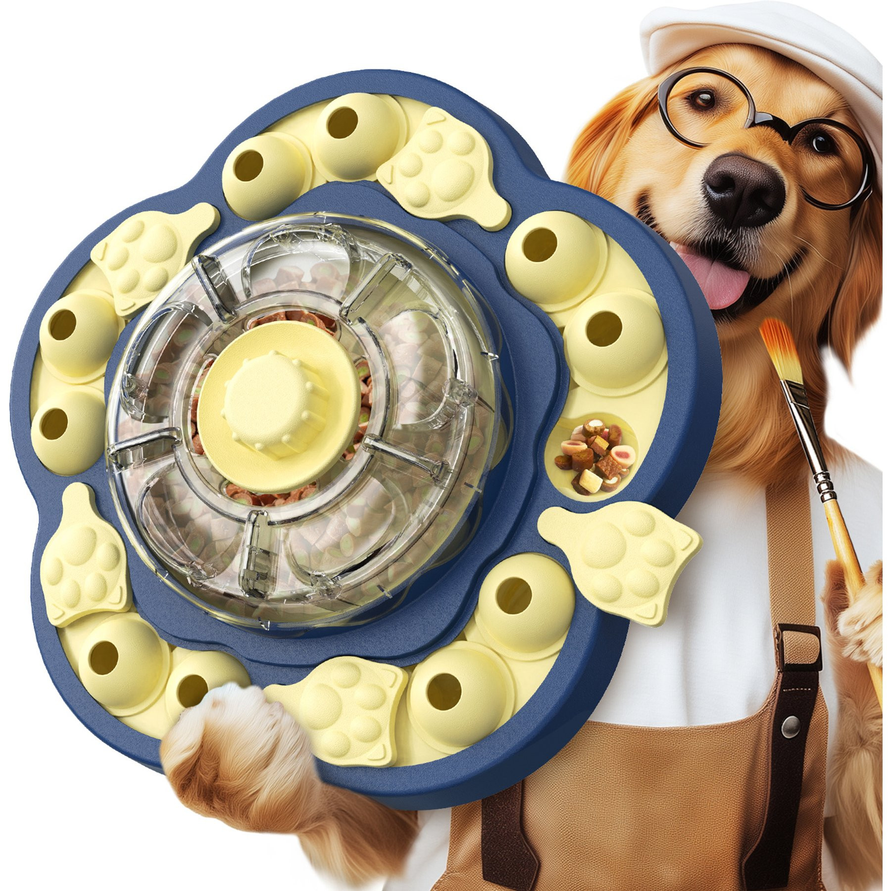 KADTC Sunflower 2 In 1 Puzzle Dog Toy, Blue | Chewy