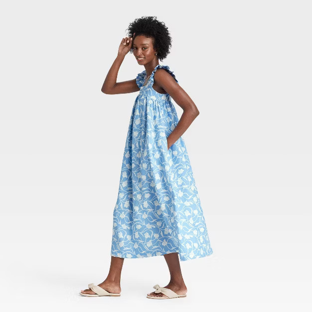 Women's Short Ruffle Sleeve A-Line Dress - A New Day™ | Target