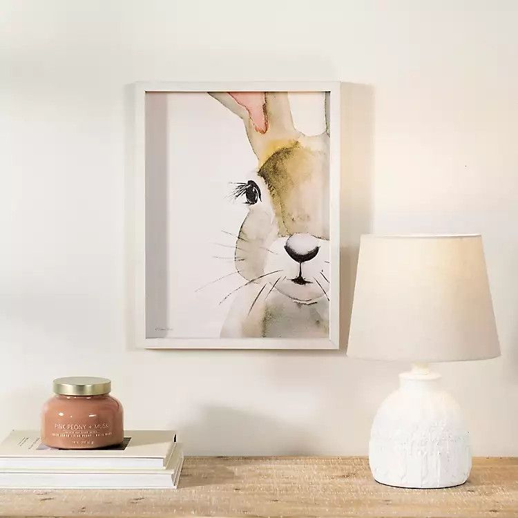 Watercolor Bunny Framed Art Print | Kirkland's Home