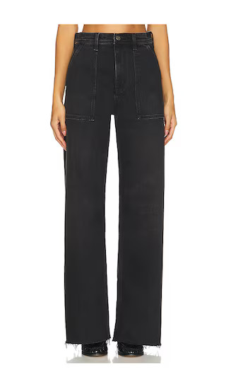 PISTOLA Penny Utility Wide Leg Jeans in Black. - size 26 | Revolve Clothing (Global)