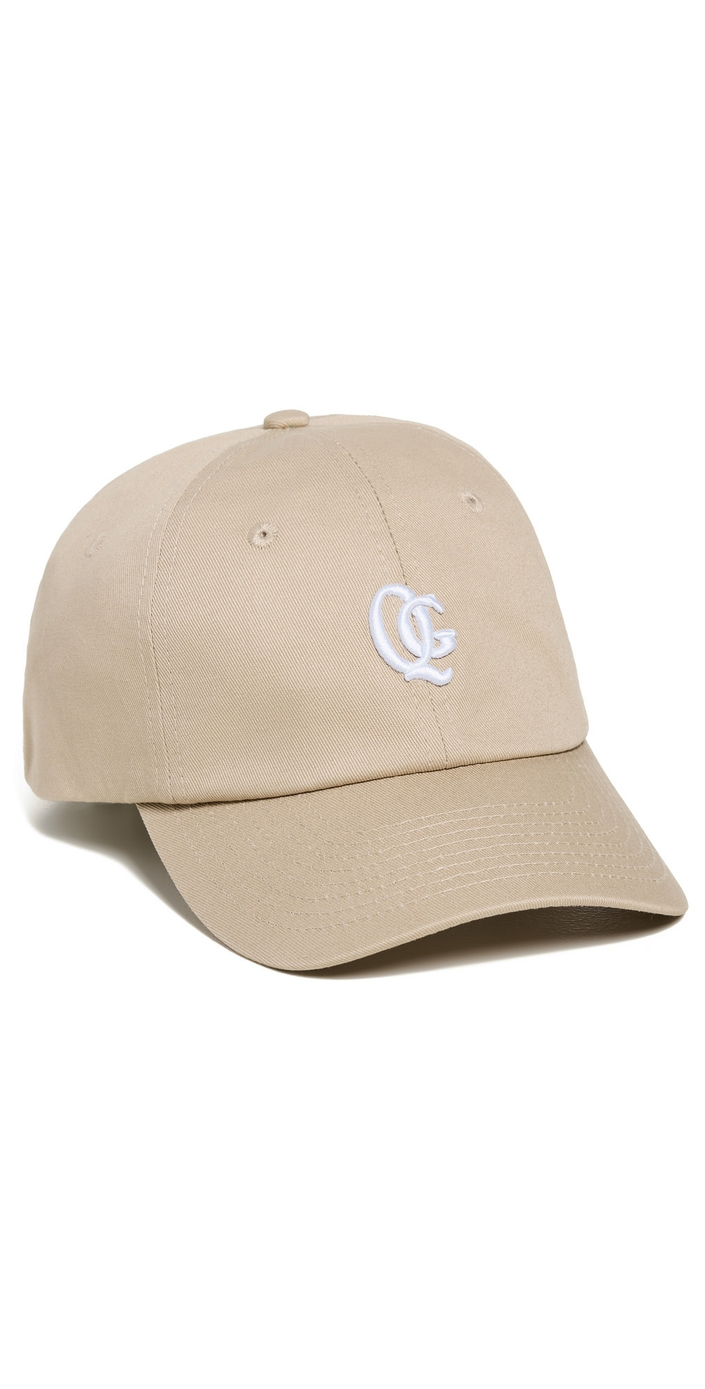 Quiet Golf Monogram Dad Cap Tan One Size | Shopbop