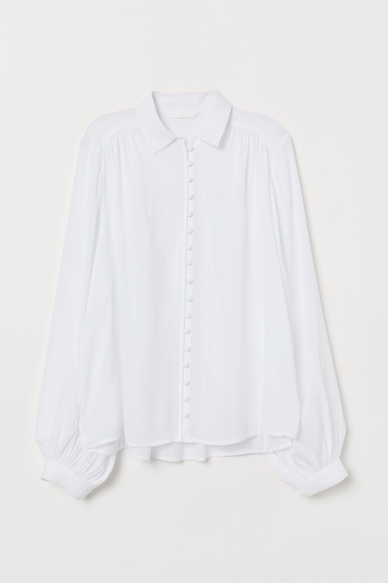 Blouse with buttons | H&M (UK, MY, IN, SG, PH, TW, HK)