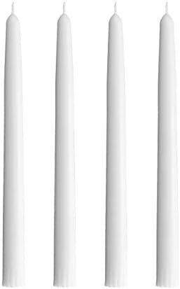 CandleNScent Taper Candles | Tapered Candlesticks - dripless 10 Inch unscented | White | 4 Pack | Amazon (US)