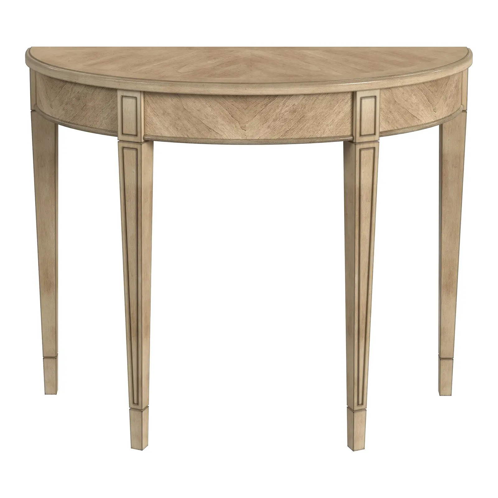 Hampton Demilune Console Table, Beige | Chairish