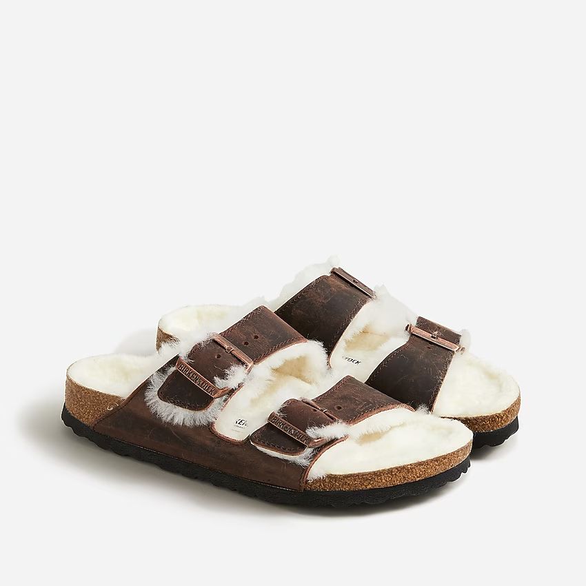 Birkenstock® Arizona shearling sandals | J.Crew US