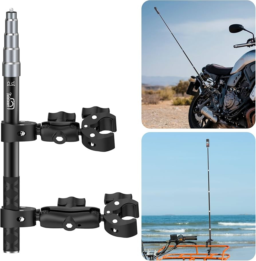 Taisioner Aluminum Alloy Motorcycle Handlebar Mount Double Clamp Locking Anti-Fall, 47" Invisible... | Amazon (US)