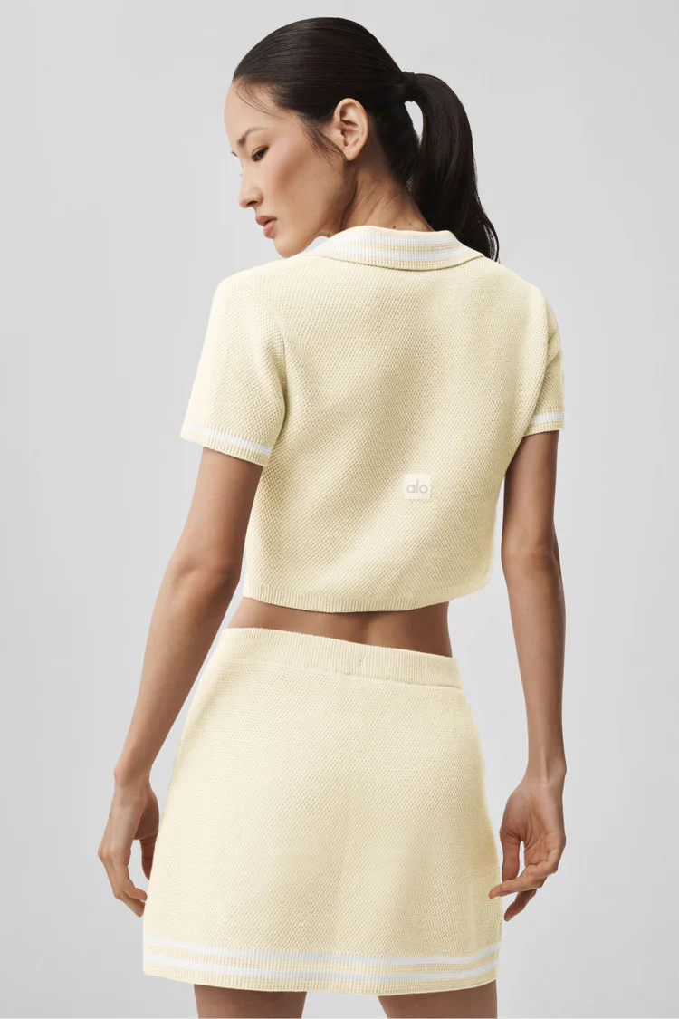 Tennis Club Sweater Knit Cropped Polo | Alo Yoga