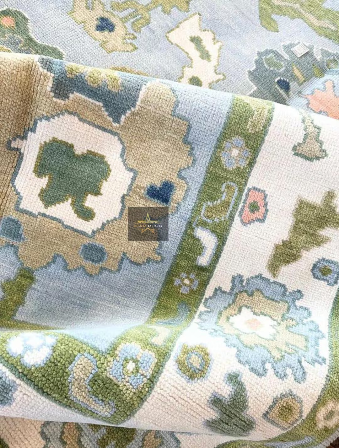 9x12 Blue Modern Oushak Area Rug, Blue Oushak Rug, Handmade Wool Rug, Oushak Runner Blue| Modern ... | Etsy (US)