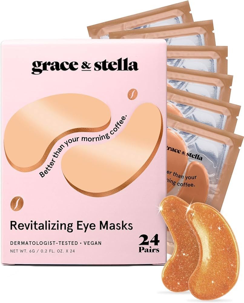 grace & stella Caffeine Under Eye Patches - Awakening Eye Patches for Puffy Eyes and Dark Circles... | Amazon (US)