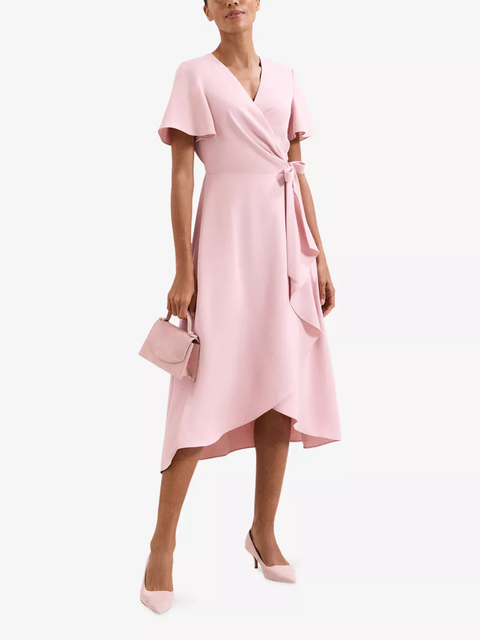 Julissa Wrap Woven Midi Dress Dress | Selfridges