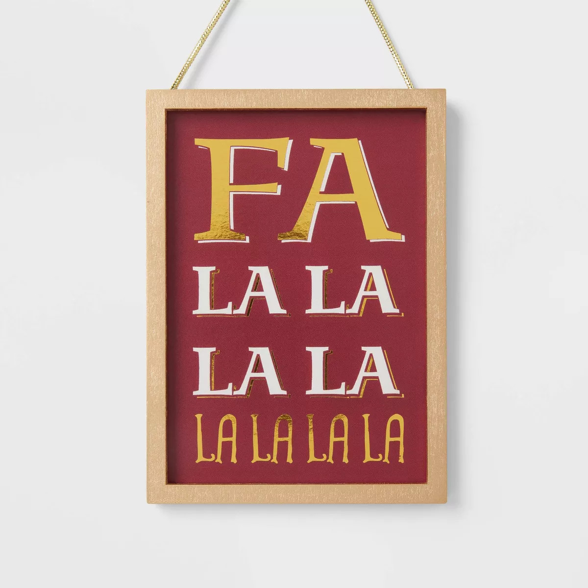 'Fa La La' Mini Wall Sign Christmas Tree Ornament - Wondershop™ | Target