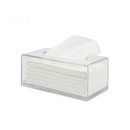 TWSOUL Acrylic Tissue Box Cover Tissue Box Holder Napkin Dispenser Rectangular Cosmetic for Home Off | Walmart (US)