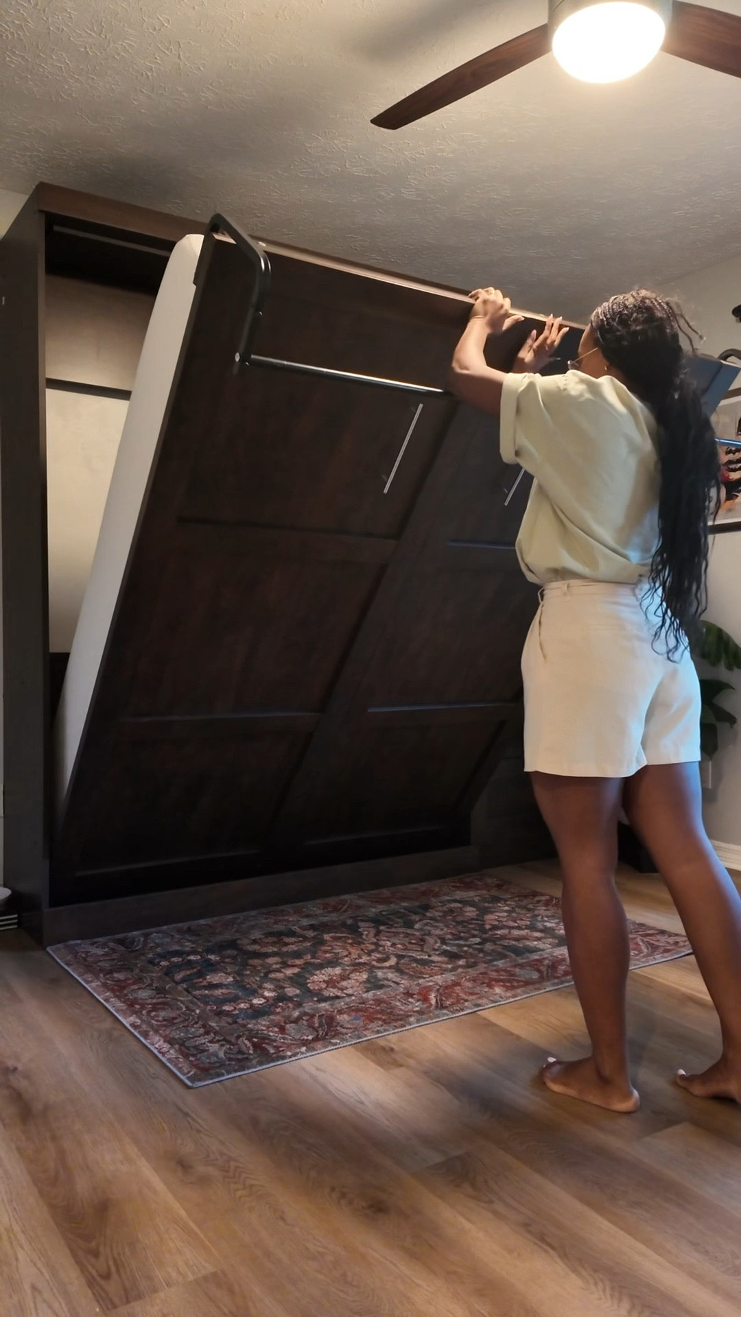 The best part of my office- the Murphy bed. This one came with our home but the previous homeowner bought it on Overstock. I linked the Amazon version without the drawers and the wayfair version with. 