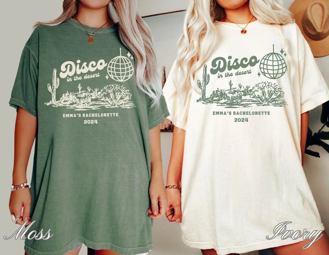 Desert Bachelorette Party, Custom Disco Desert Bachelorette T-shirts, Scottsdale Bachelorette, De... | Etsy (US)