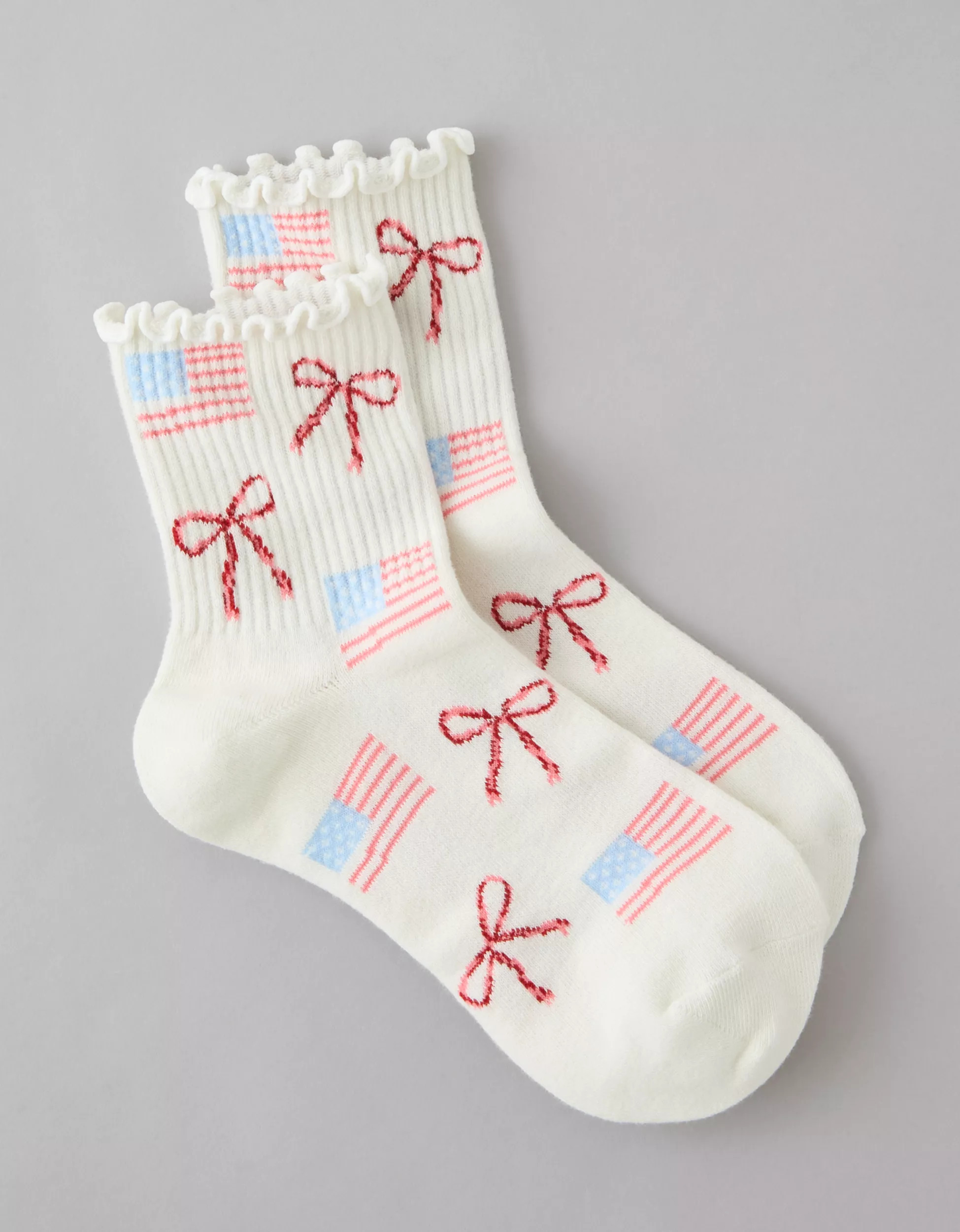 AE Graphic Cropped Crew Socks | American Eagle Outfitters (US & CA)
