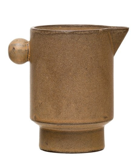 Hello Honey Dark Putty Brown Knob Stoneware Pitcher | Zulily