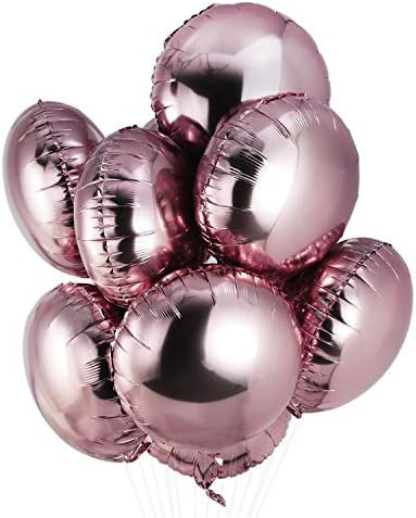 Rose Gold Round Foil Balloons 18 Inch Mylar Balloons Party Helium Balloons Birthday Wedding Decor... | Amazon (US)