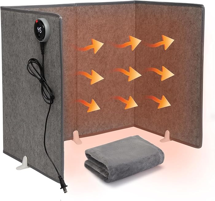 Under Desk Leg Warmer with Blanket, Foldable Space Heater with Timer & Thermostat, Electric Porta... | Amazon (US)